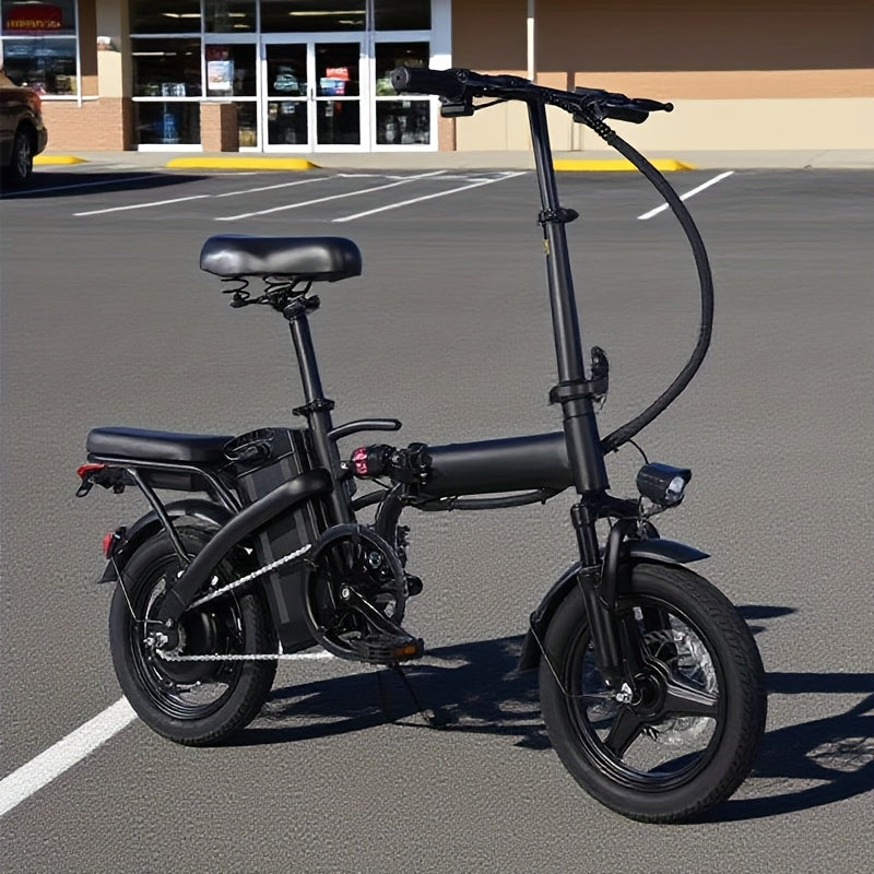 14 Inch Foldable Electric Bike for Adults, 330 Lbs Load Capacity, 19MPH Max Speed, 48V Lithium Battery, 18‑28 Miles Range, Portable Folding Ebike for Urban Commuting & Outdoor Cycling