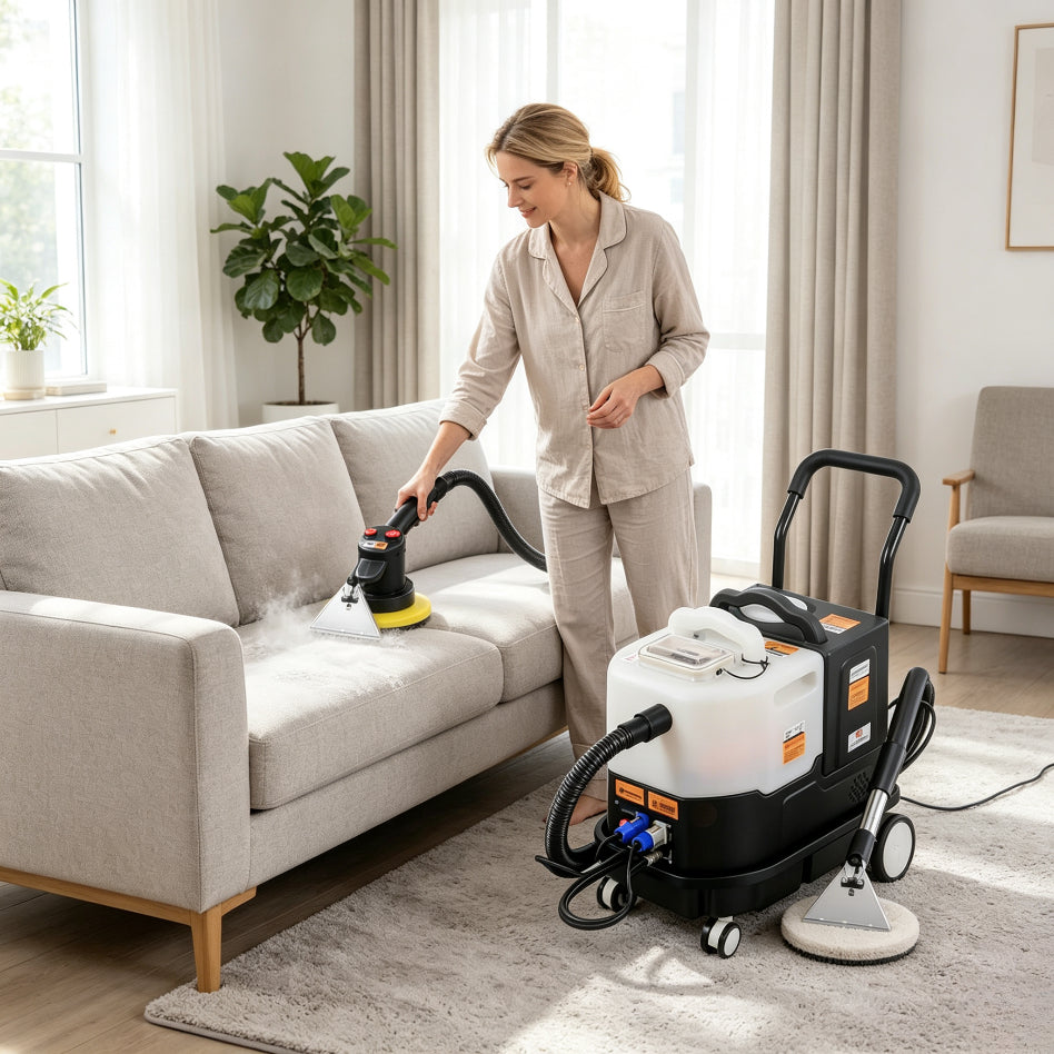 Multi‑Purpose Carpet & Upholstery Cleaner Machine with Interchangeable Cleaning Heads, Portable Deep Cleaning Tool for Sofa, Rugs, Curtains & Home Fabrics