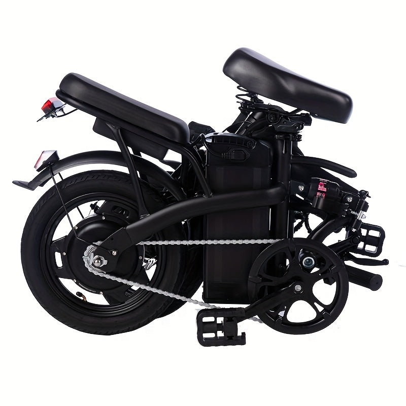 14 Inch Foldable Electric Bike for Adults, 330 Lbs Load Capacity, 19MPH Max Speed, 48V Lithium Battery, 18‑28 Miles Range, Portable Folding Ebike for Urban Commuting & Outdoor Cycling