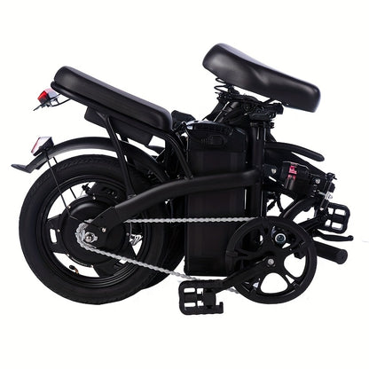 14 Inch Foldable Electric Bike for Adults, 330 Lbs Load Capacity, 19MPH Max Speed, 48V Lithium Battery, 18‑28 Miles Range, Portable Folding Ebike for Urban Commuting & Outdoor Cycling