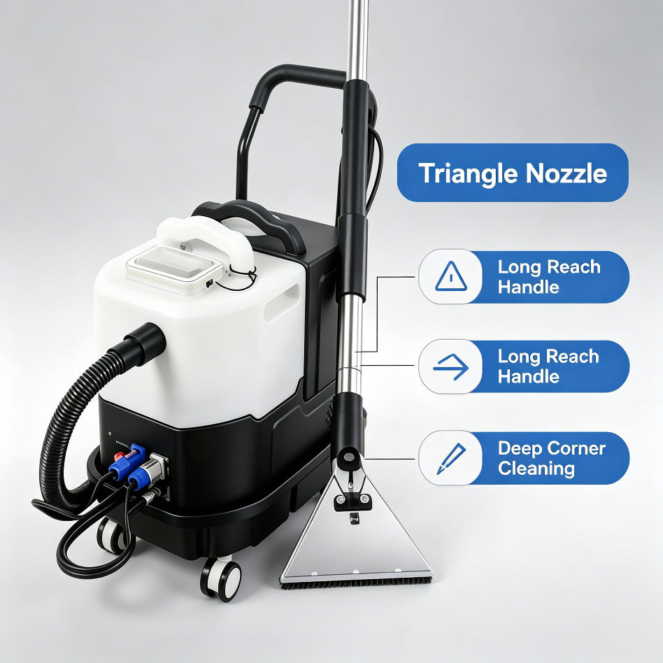 Multi‑Purpose Carpet & Upholstery Cleaner Machine with Interchangeable Cleaning Heads, Portable Deep Cleaning Tool for Sofa, Rugs, Curtains & Home Fabrics